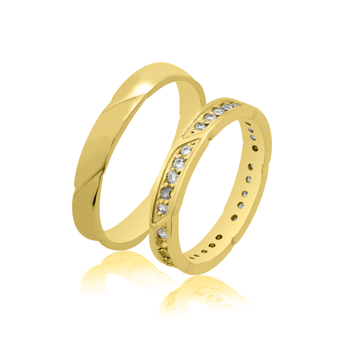 Κίτρινη Χρυσή Βέρα Γάμου WR524