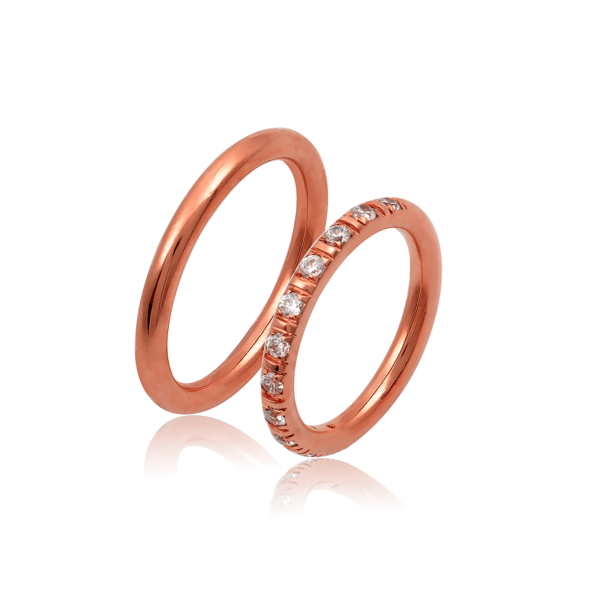 Ροζ Χρυσή Βέρα Γάμου WR526R