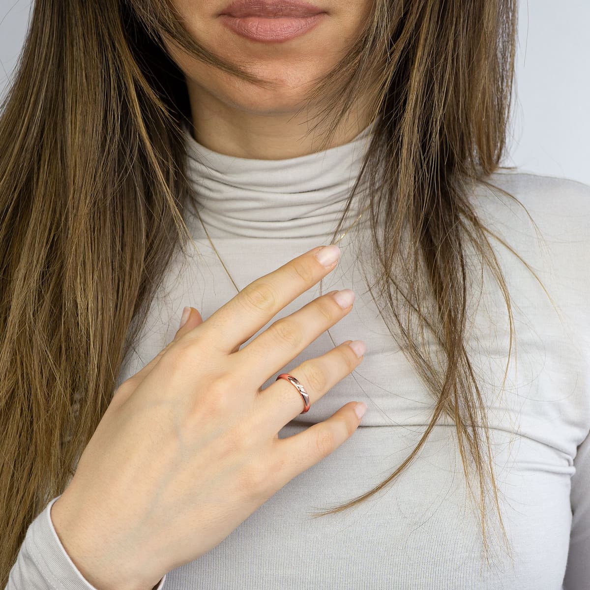 Women's Wedding Bands MASCHIO FEMMINA Rose Gold