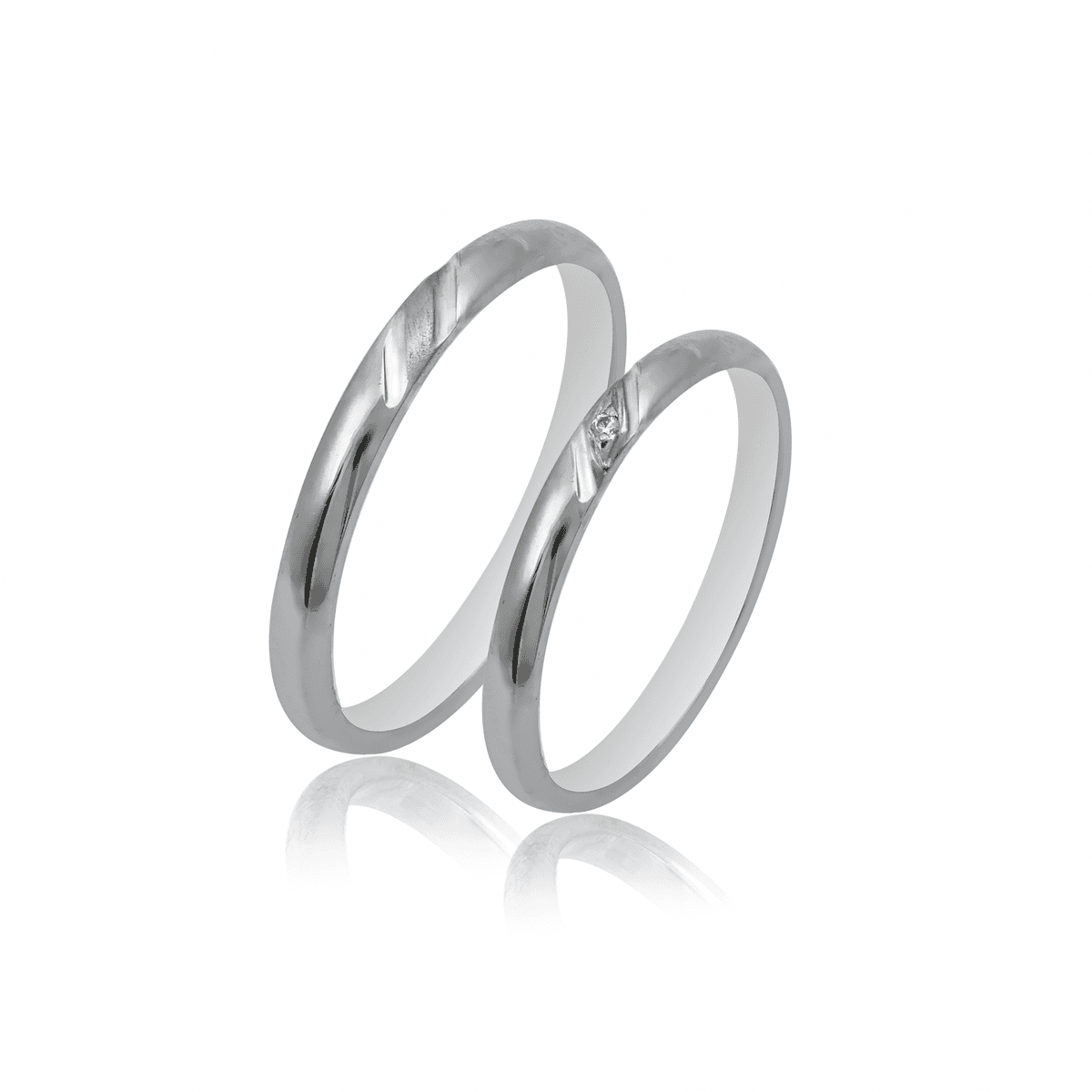 Λευκή Χρυσή Βέρα Γάμου WR527W