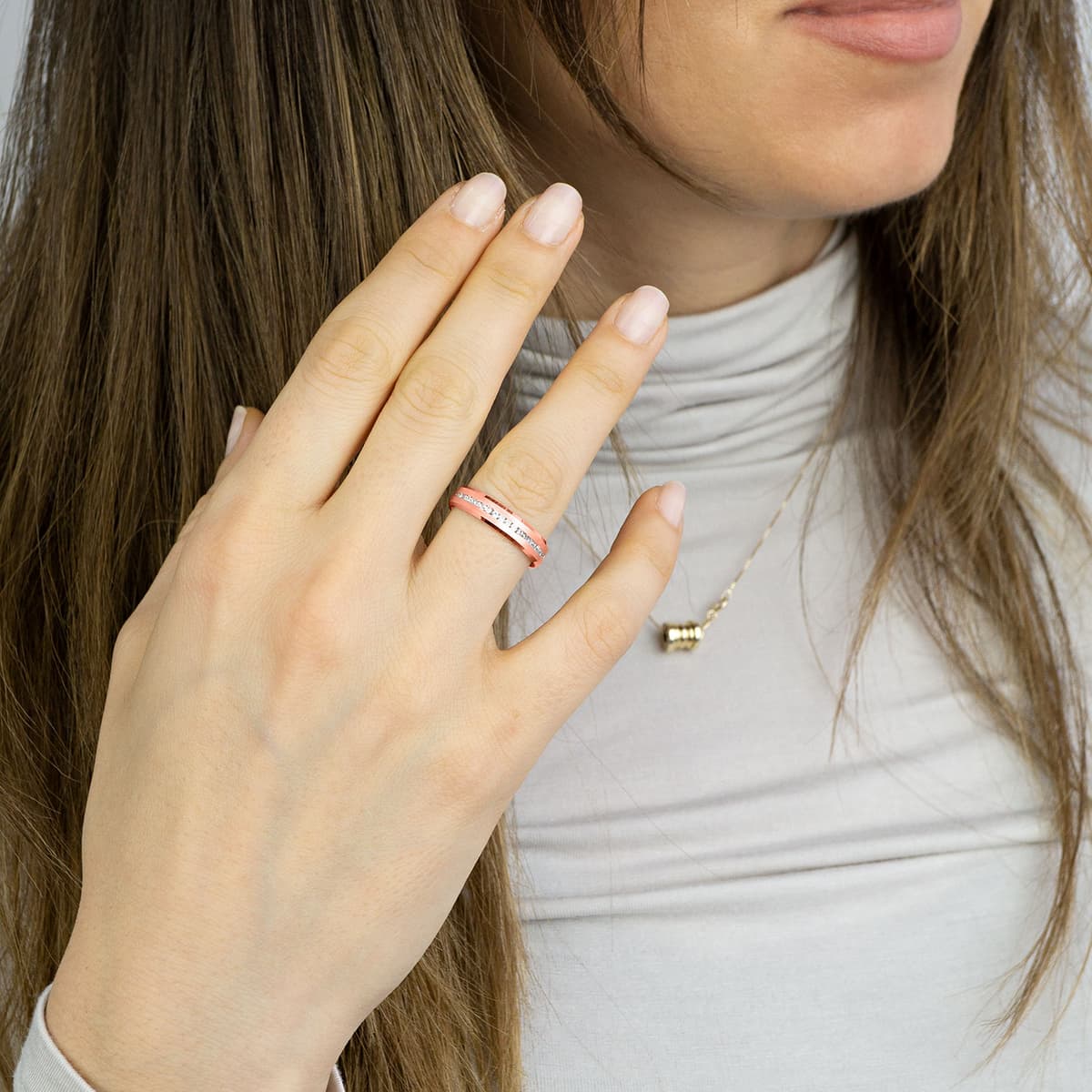 Women's Wedding Bands MASCHIO FEMMINA Rose Gold