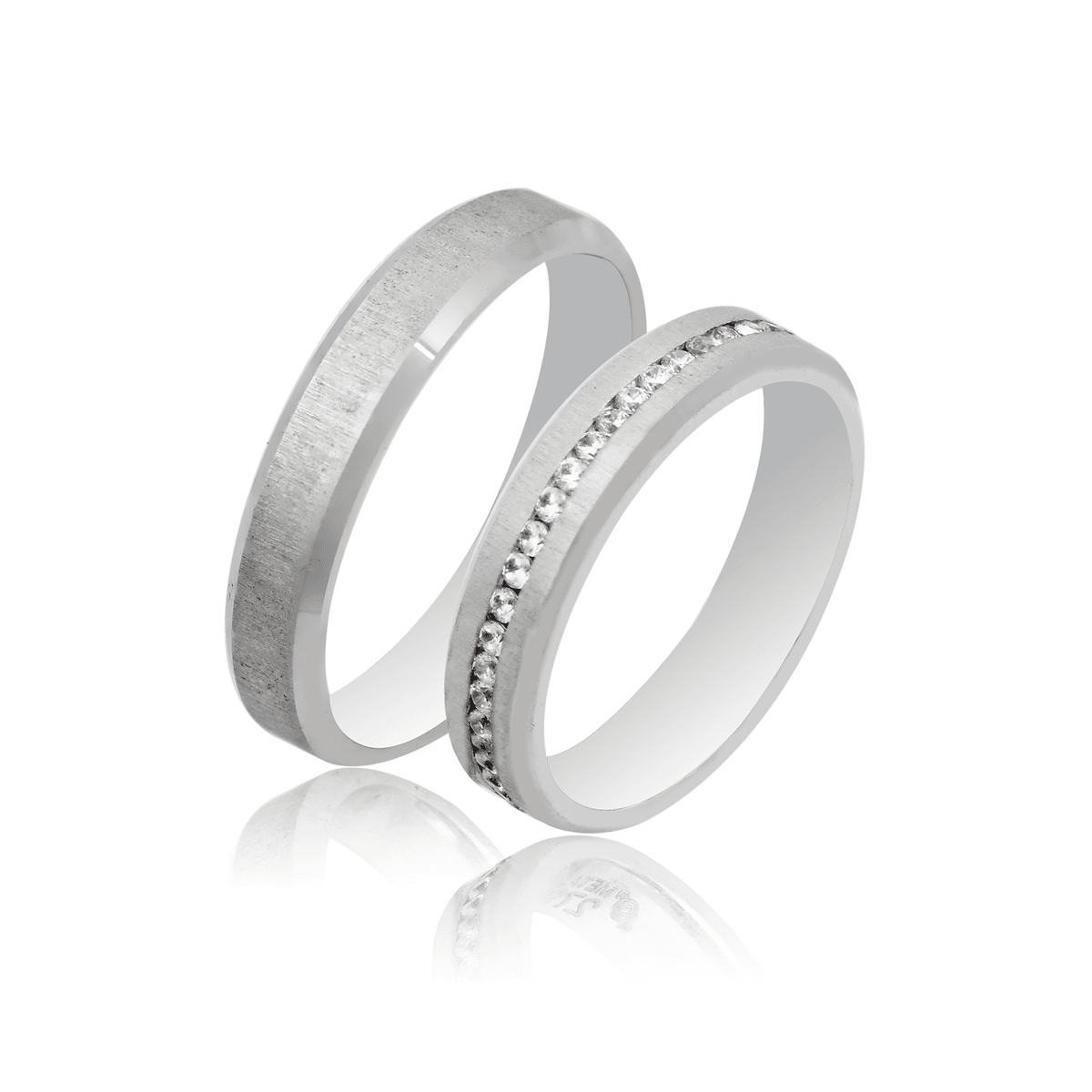 Λευκή Χρυσή Βέρα Γάμου WR529W