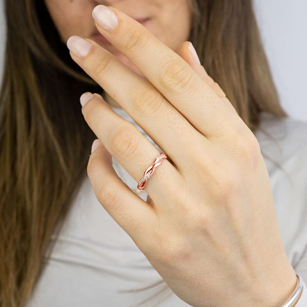 Women's Wedding Bands MASCHIO FEMMINA Rose Gold