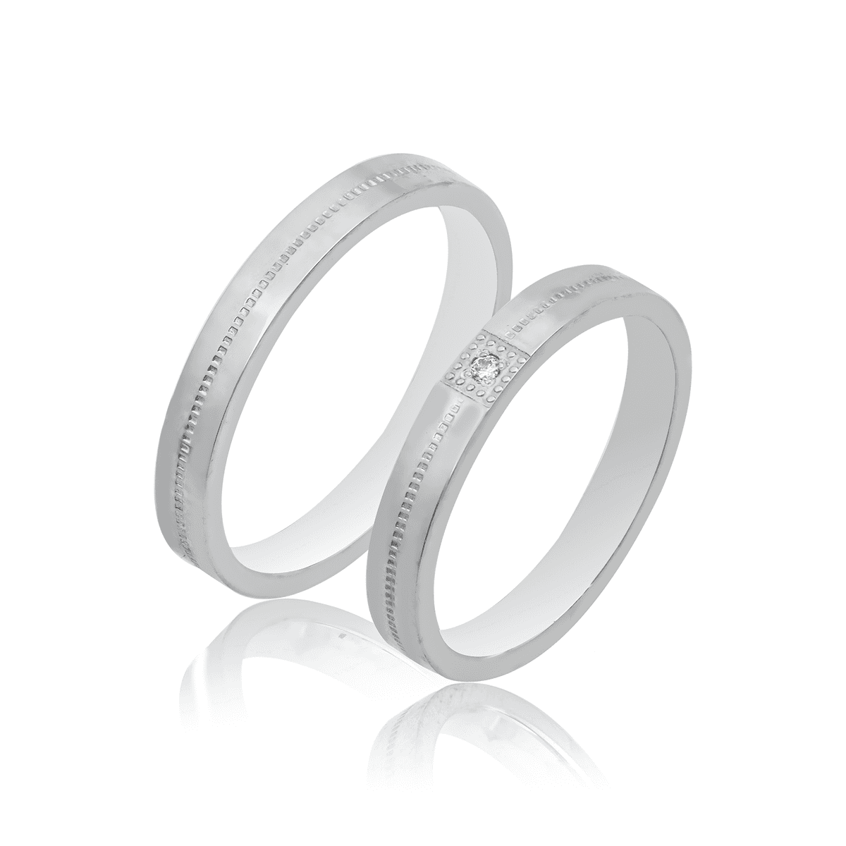 Λευκή Χρυσή Βέρα Γάμου WR531W