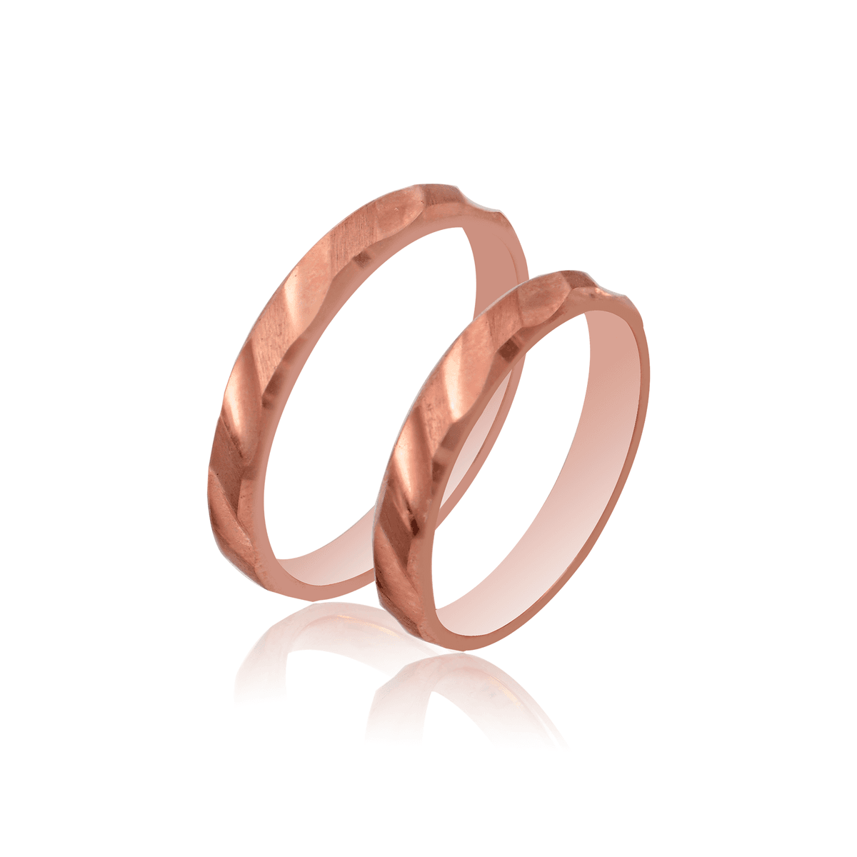 Ροζ Χρυσή Βέρα Γάμου WR536R