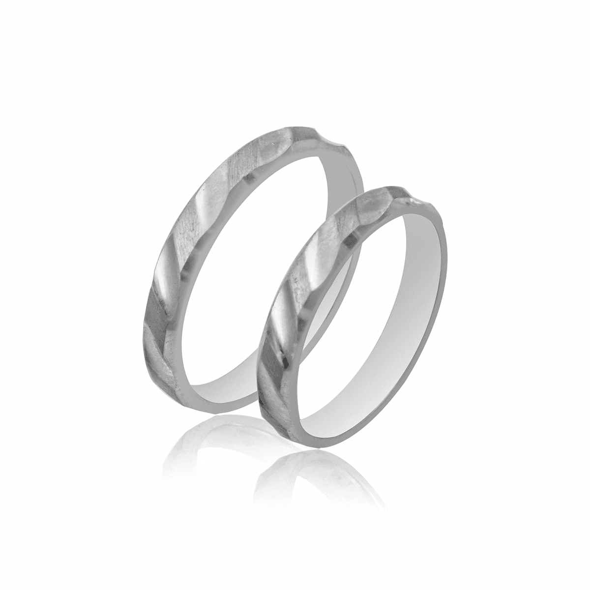 Λευκή Χρυσή Βέρα Γάμου WR536W