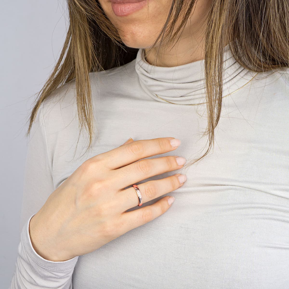 Women's Wedding Bands MASCHIO FEMMINA Rose Gold