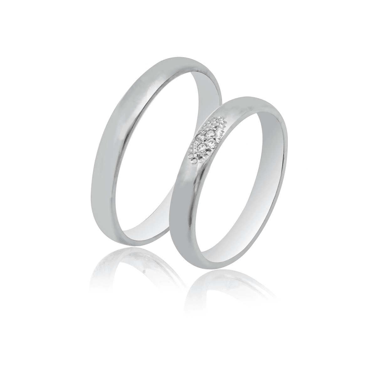 Λευκή Χρυσή Βέρα Γάμου WR537W