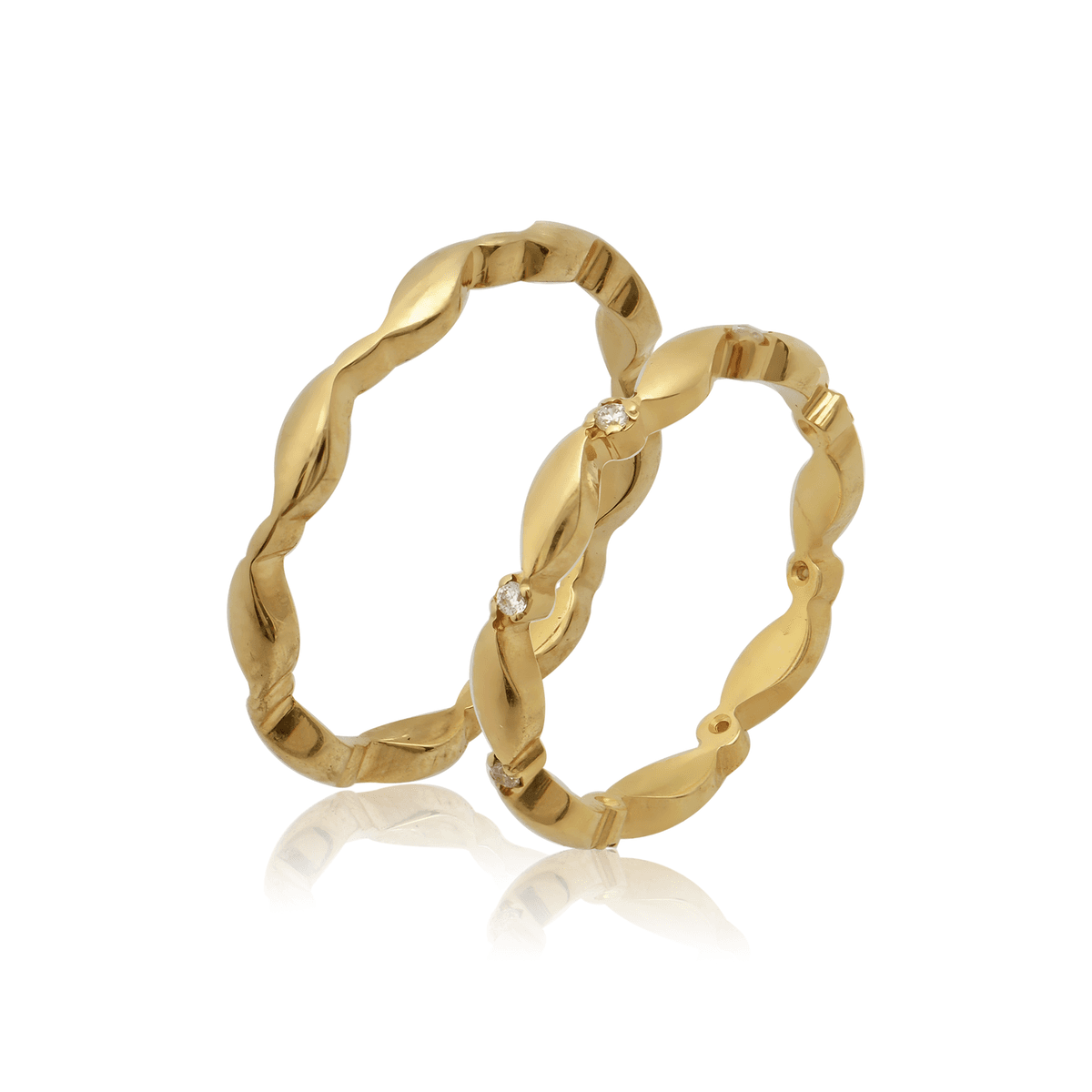 Κίτρινη Χρυσή Βέρα Γάμου WR538