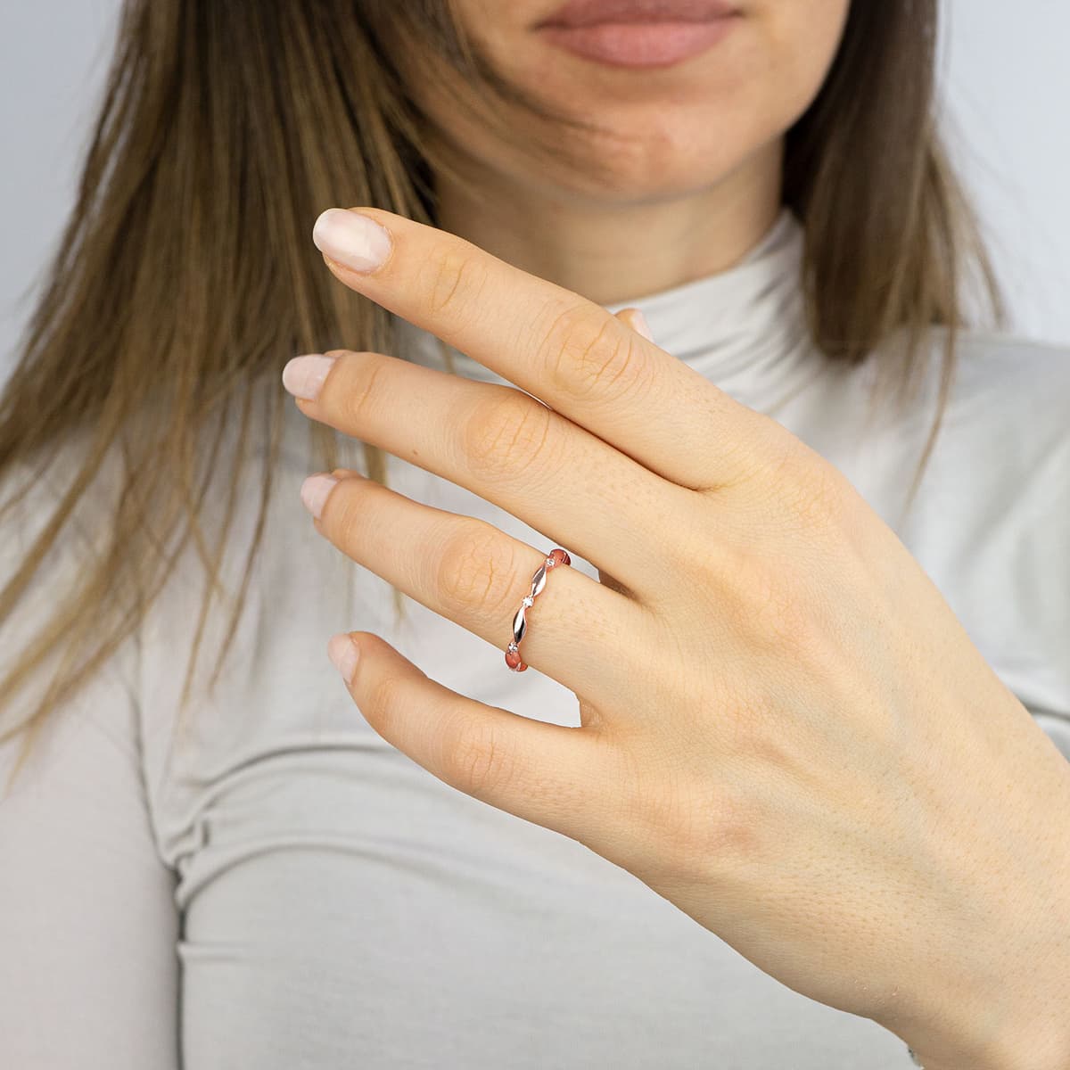 Women's Wedding Bands MASCHIO FEMMINA Rose Gold