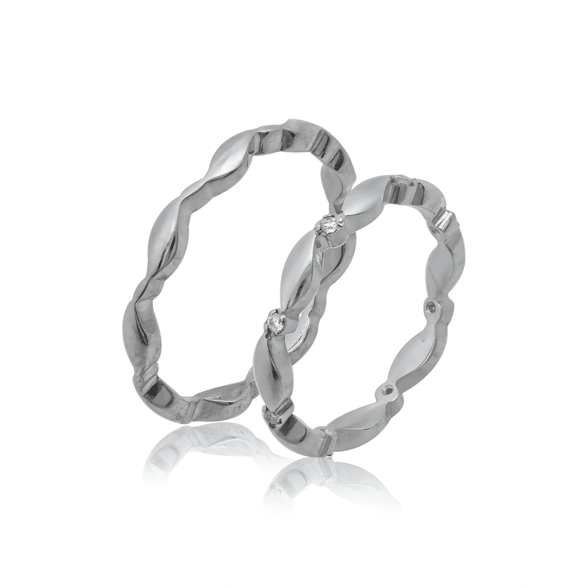 Λευκή Χρυσή Βέρα Γάμου WR538W