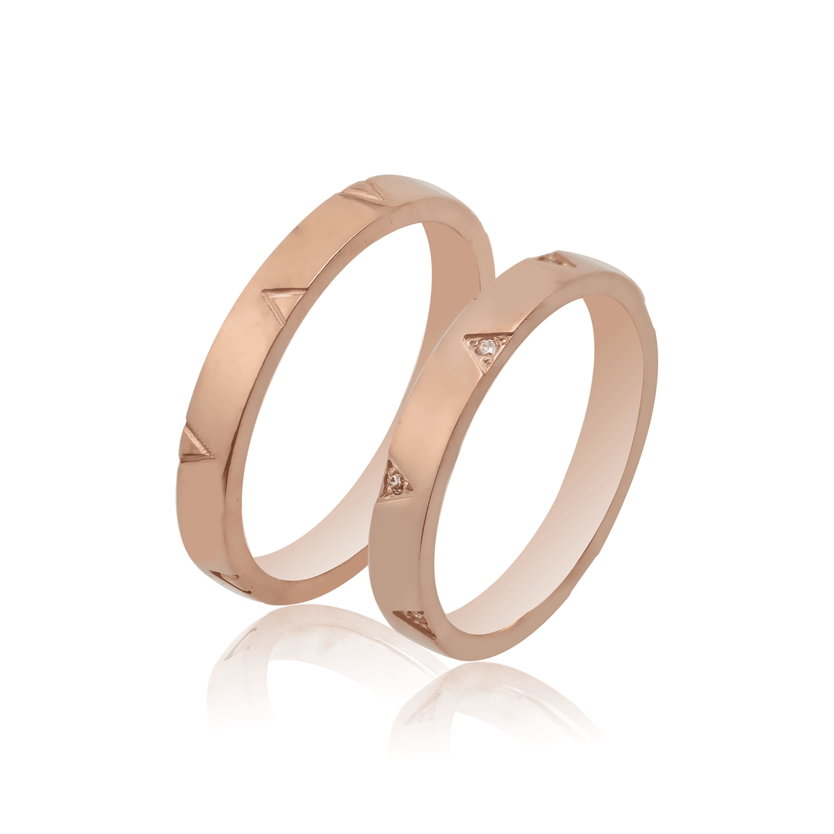 Ροζ Χρυσή Βέρα Γάμου WR540R