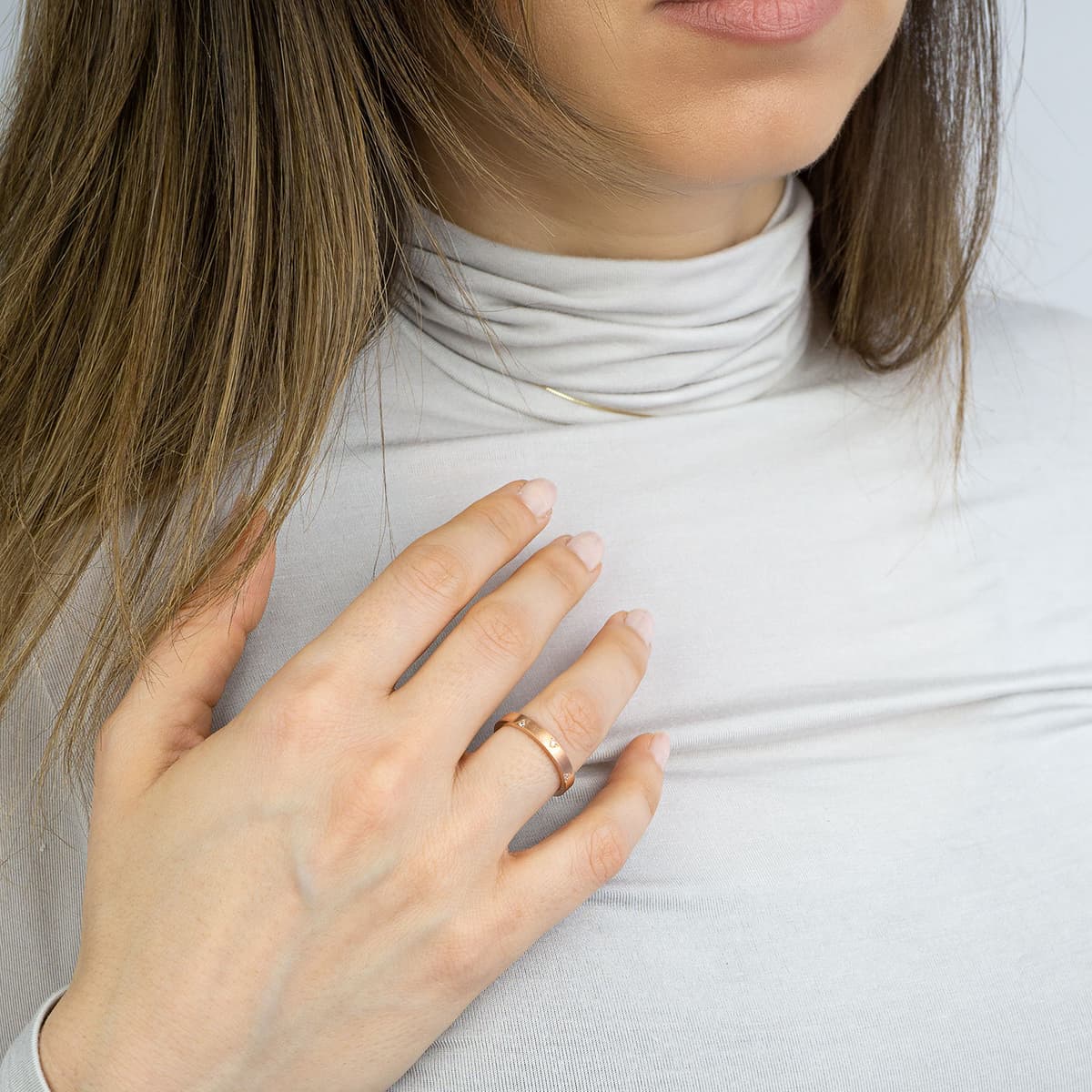 Women's Wedding Bands MASCHIO FEMMINA Rose Gold