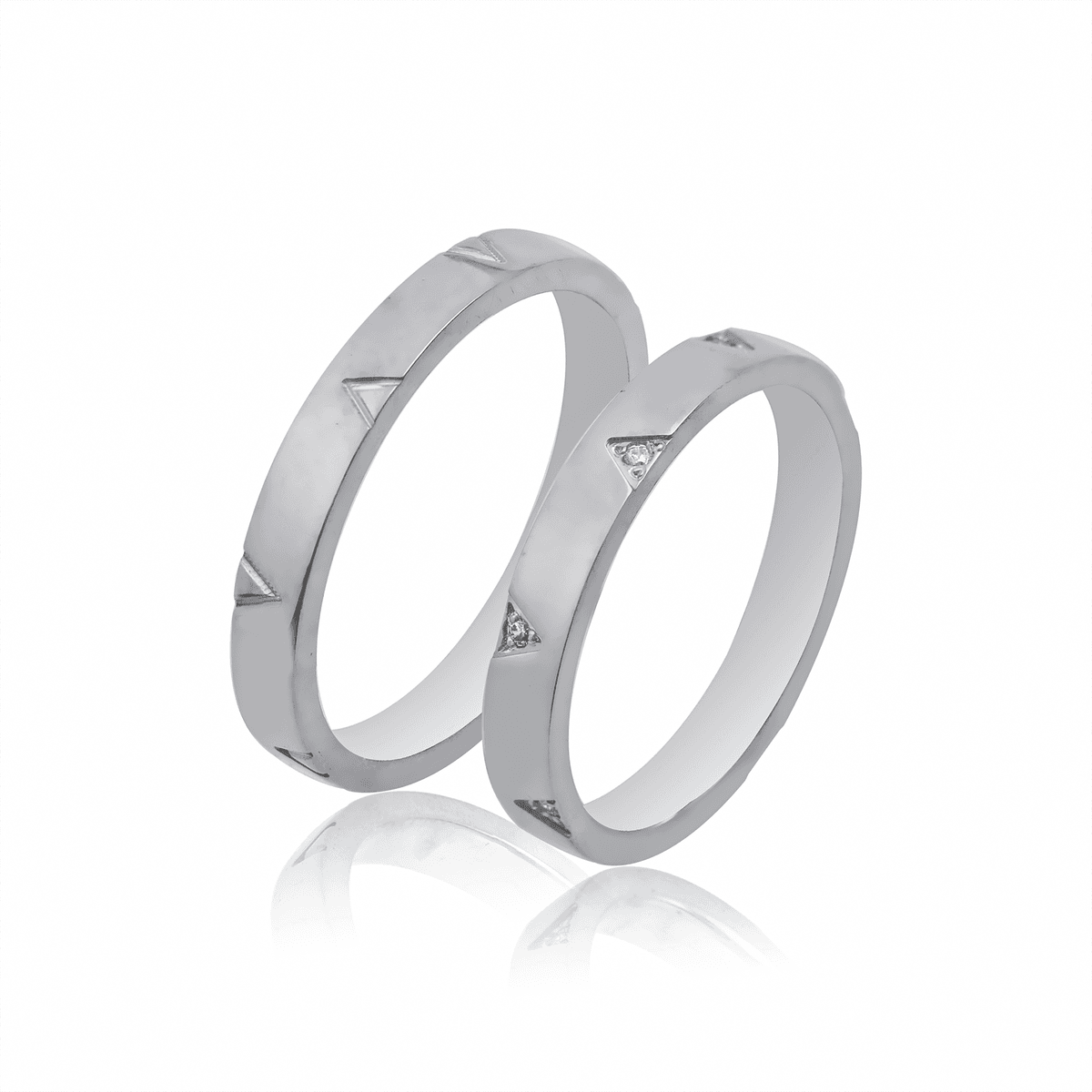 Λευκή Χρυσή Βέρα Γάμου WR540W