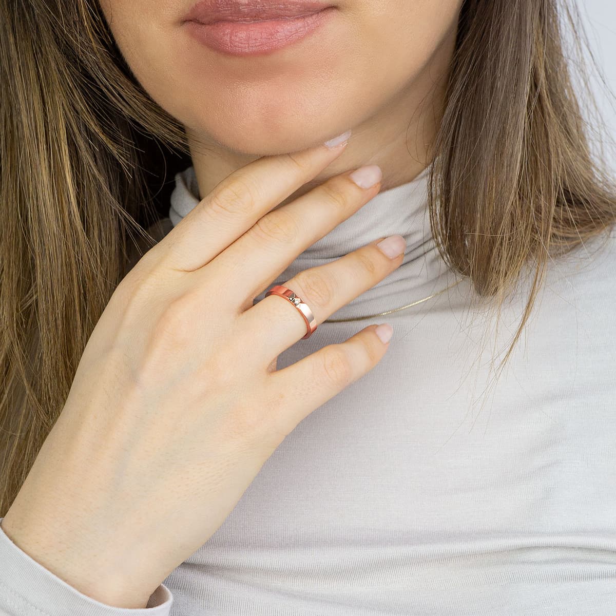 Women's Wedding Bands MASCHIO FEMMINA Rose Gold