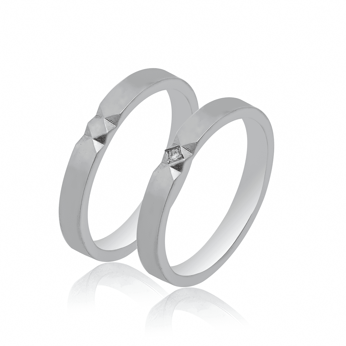 Λευκή Χρυσή Βέρα Γάμου WR541W