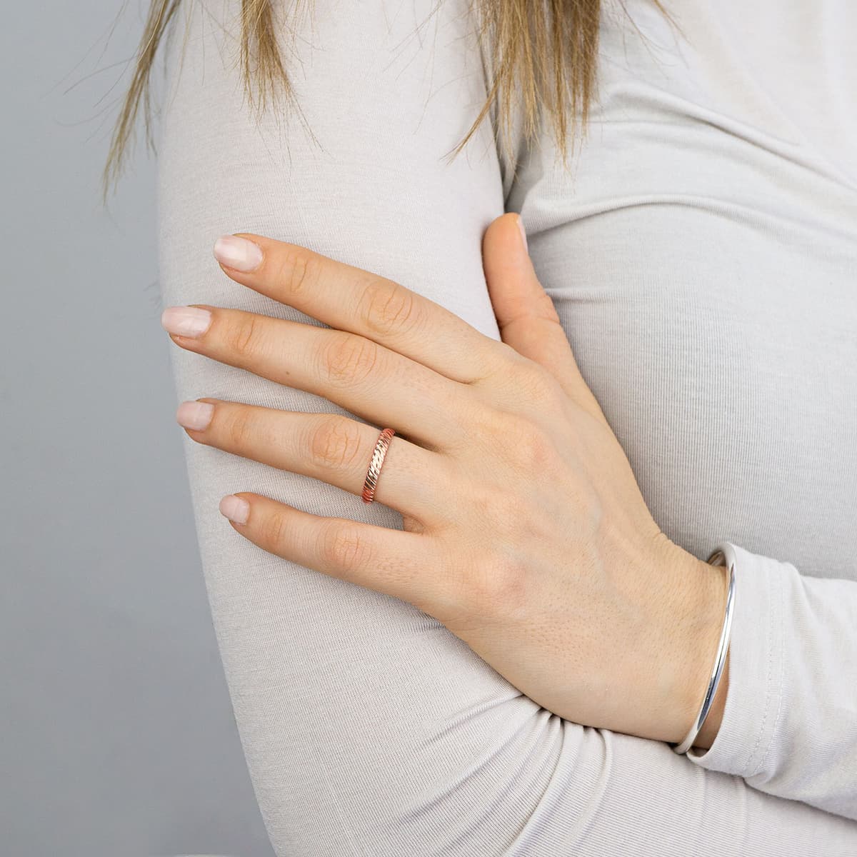 Women's Wedding Bands MASCHIO FEMMINA Rose Gold