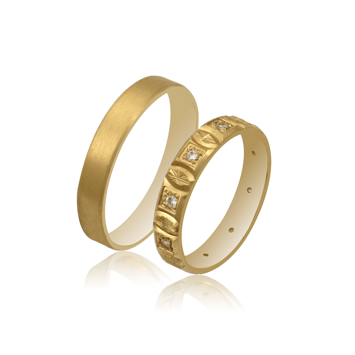 Κίτρινη Χρυσή Βέρα Γάμου WR522