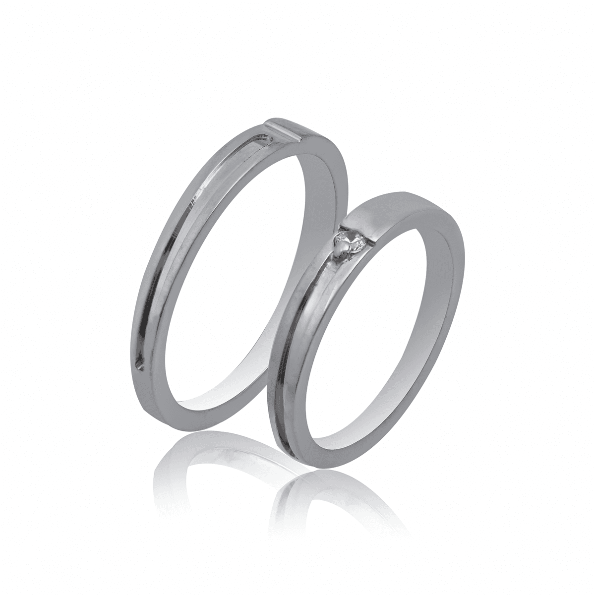 Λευκή Χρυσή Βέρα Γάμου WR519W