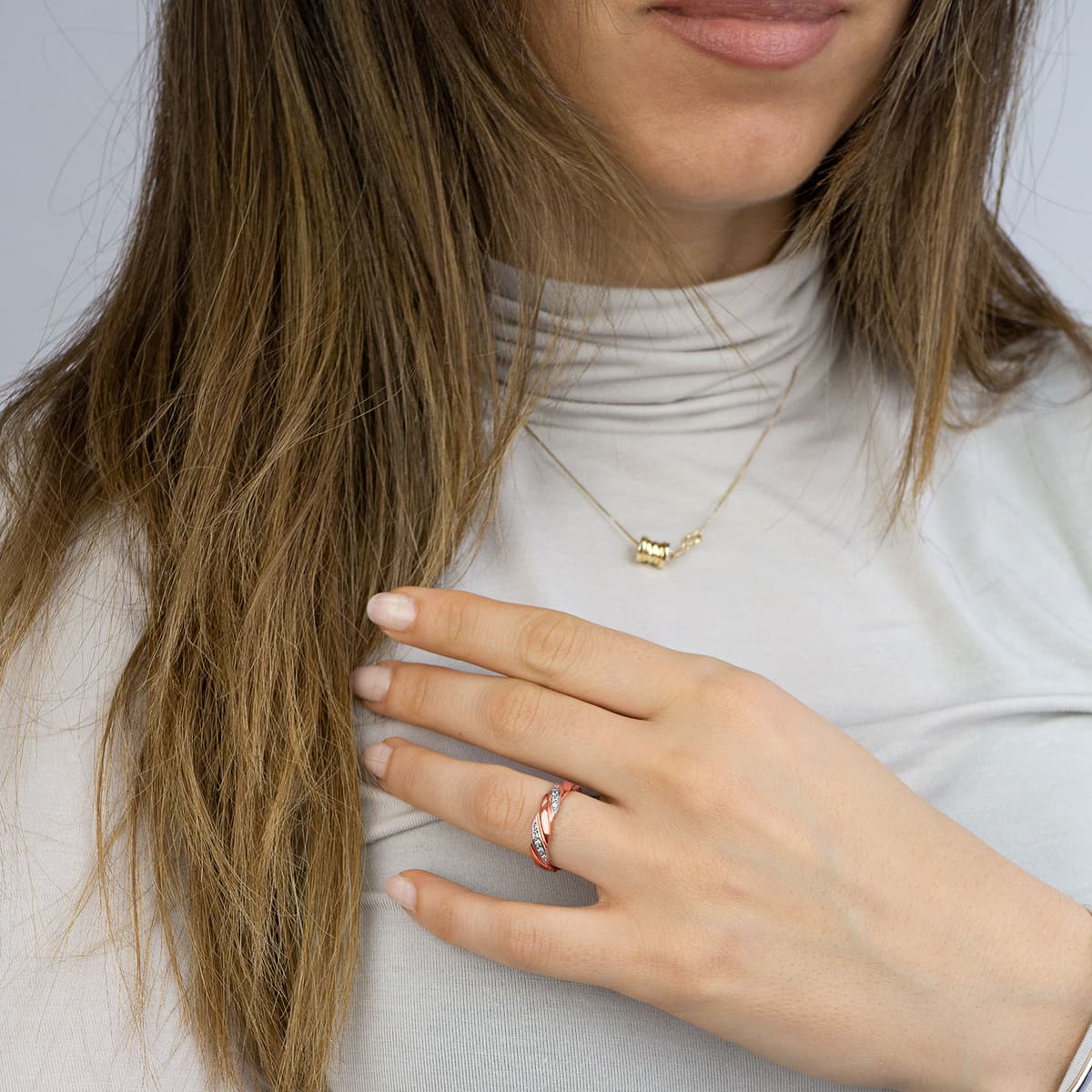 Women's Wedding Bands MASCHIO FEMMINA Rose Gold