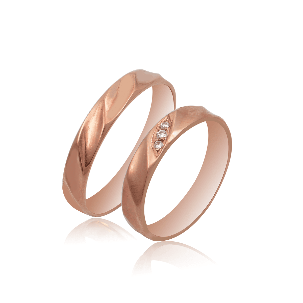 Ροζ Χρυσή Βέρα Γάμου WR525R