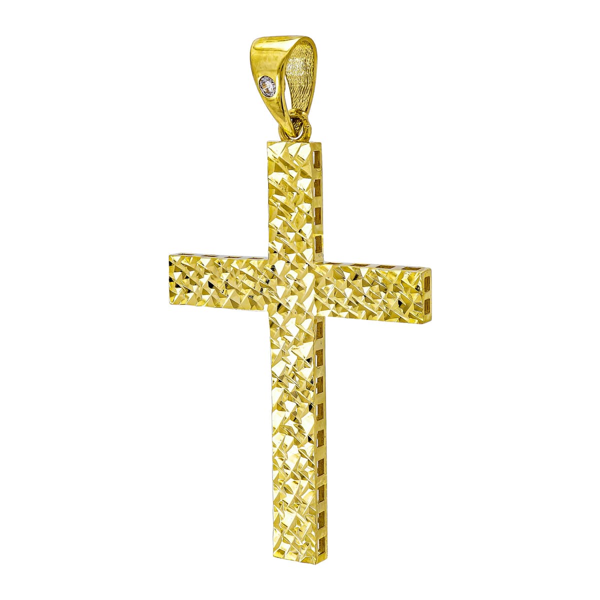 Σταυρός Βάπτισης Σε Κίτρινο Χρυσό 14 Καρατίων ST3568
