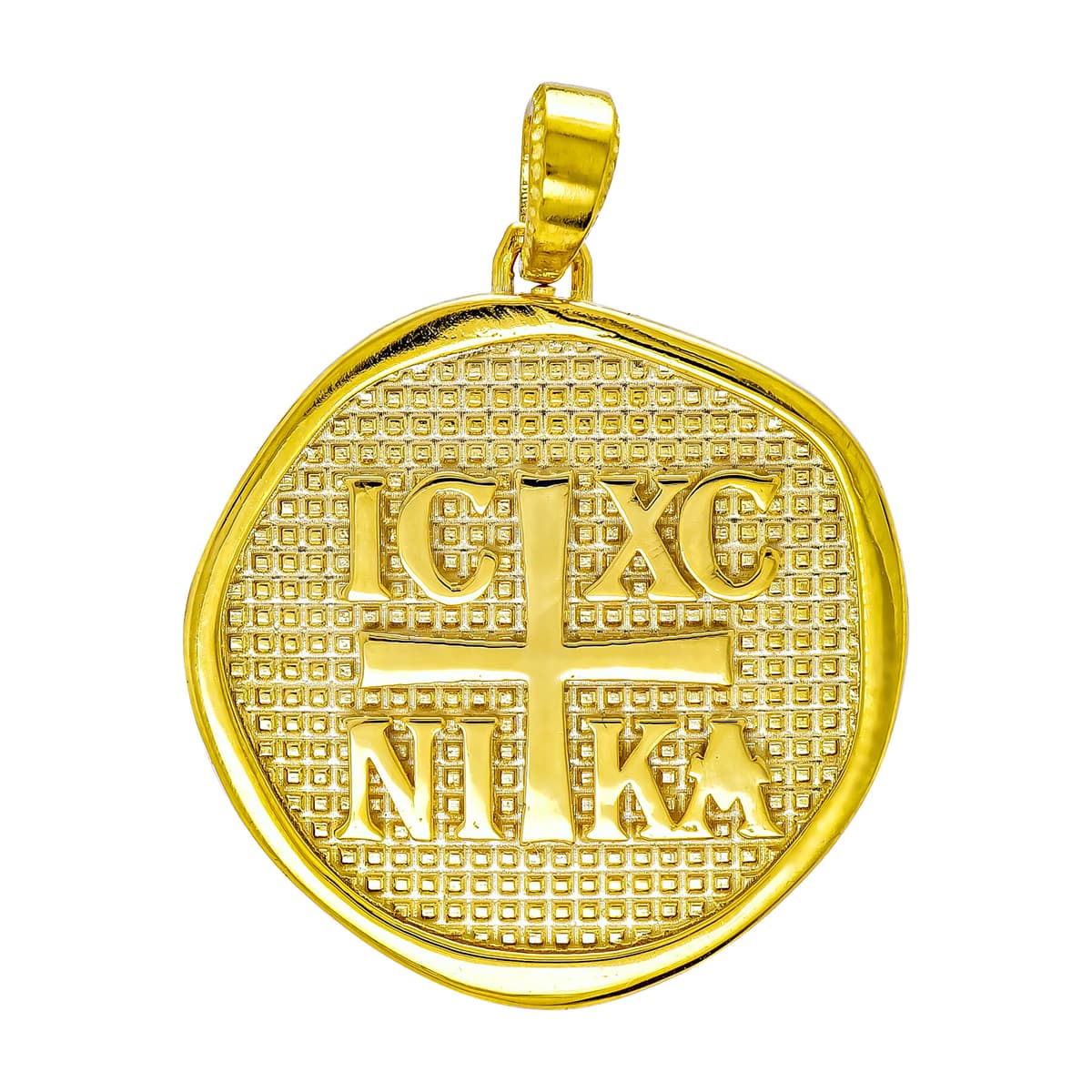 Κωνσταντινάτο Διπλής Όψεως Από Κίτρινο Χρυσό 14 Καρατίων KN538