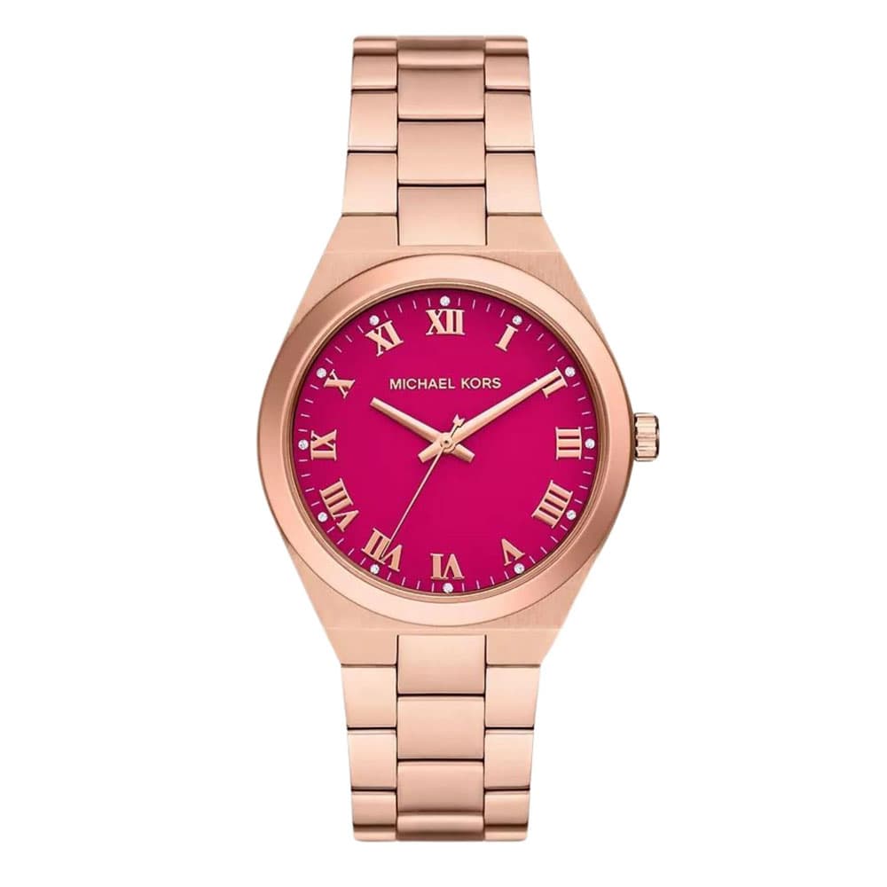 MICHAEL KORS Lennox Crystals Rose Gold Stainless Steel Bracelet MK7462