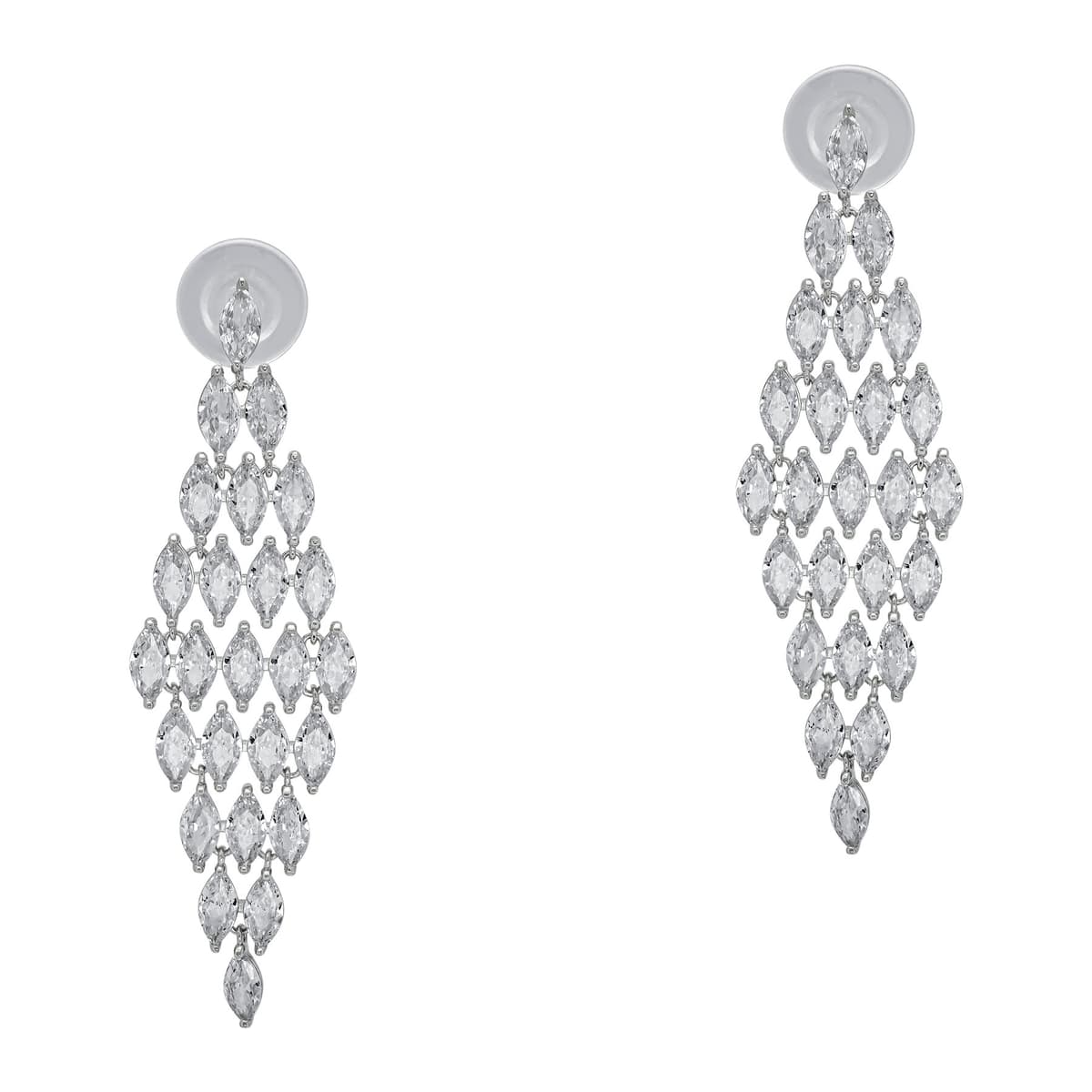 Σκουλαρίκια με Λευκές Πέτρες απο Ασήμι SK3434