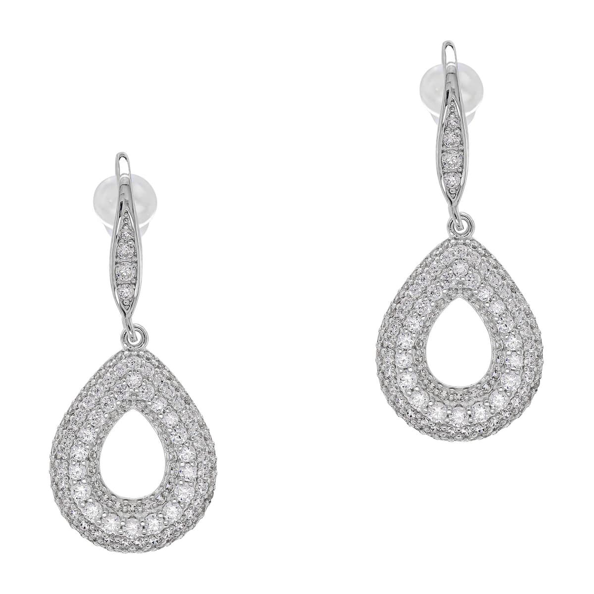 Σκουλαρίκια με Λευκές Πέτρες απο Ασήμι SK3442