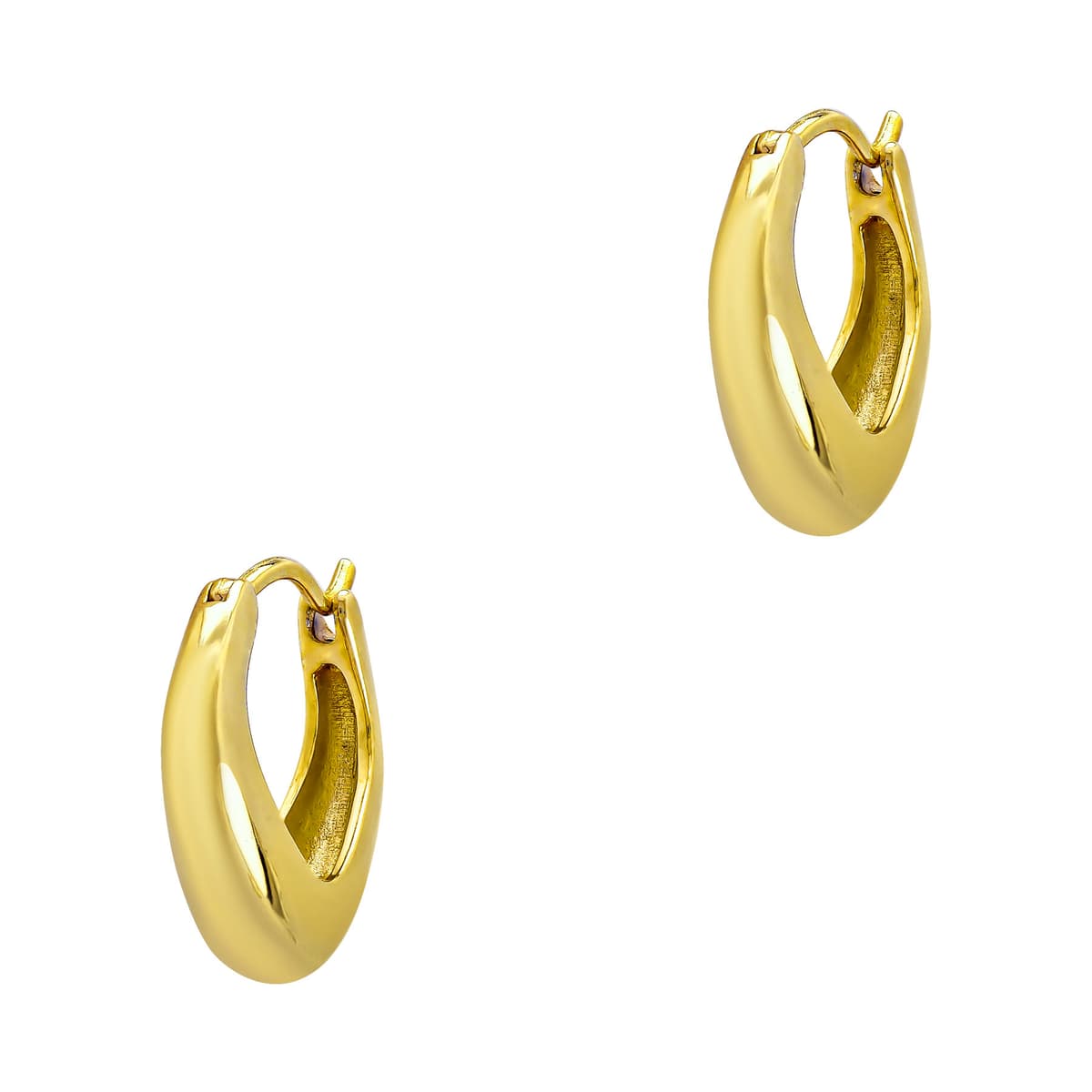 Σκουλαρίκια Κρίκοι απο Eπιχρυσωμένο Ασήμι SK3455