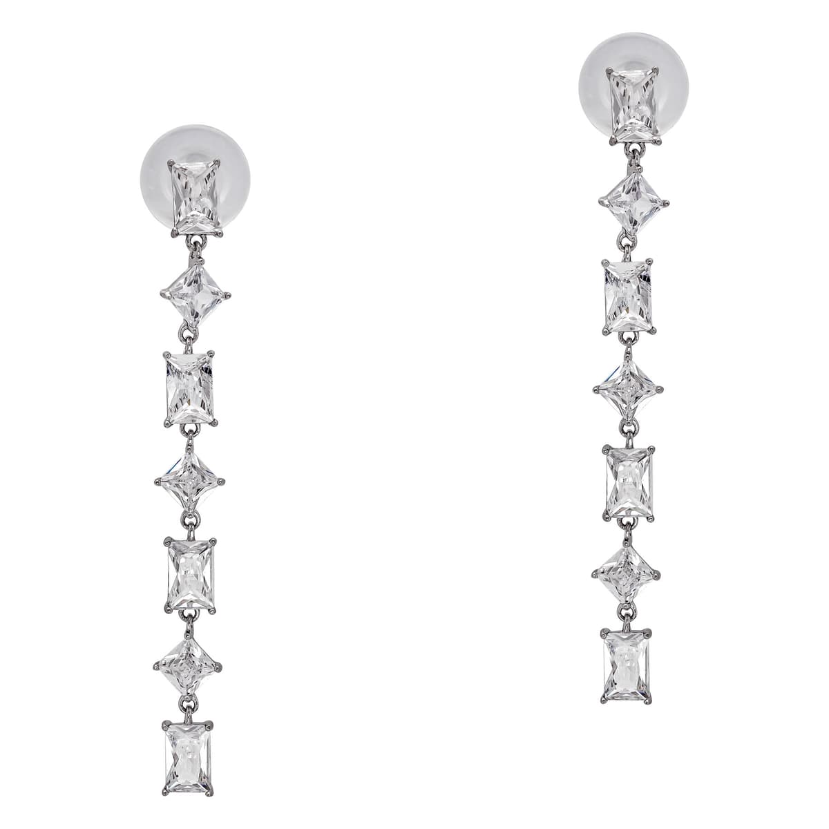 Σκουλαρίκια με Λευκές Πέτρες απο Ασήμι SK3462