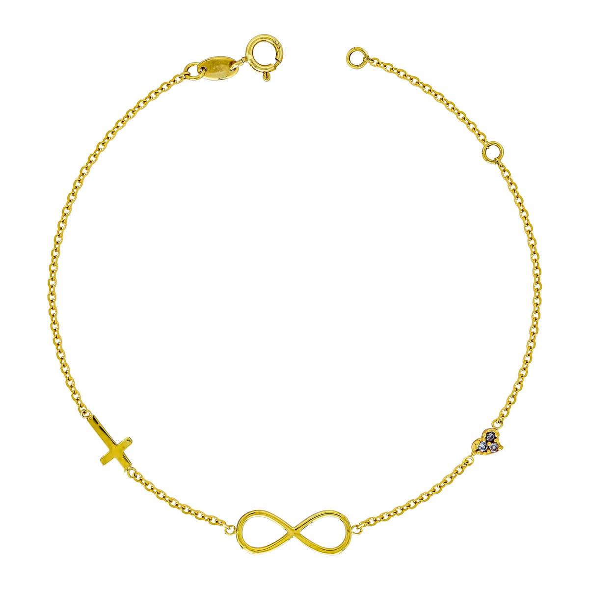 Βραχιόλι με το Άπειρο απο Κίτρινο Χρυσό 9 Καρατίων VR1659