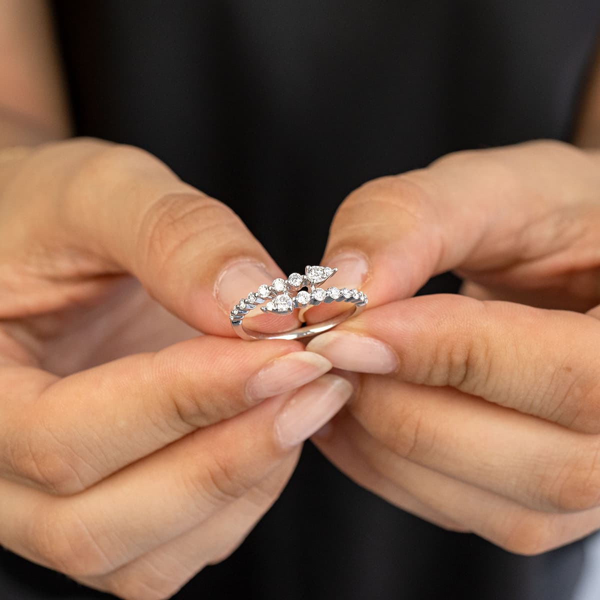 Women's Rings Diamond Group Silver