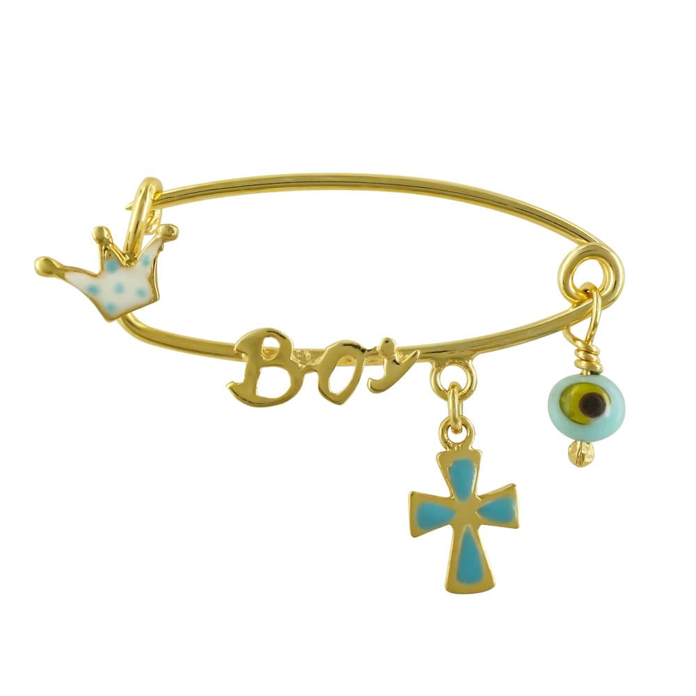 Παραμάνα Για Νεογέννητο απο Επιχρυσωμένο Ασήμι PR453