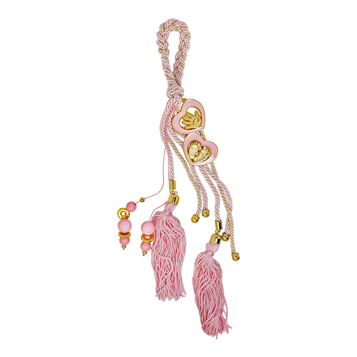 Παιδικό Γούρι Με Kαρδούλες Από Επιχρυσωμένο Ορείχαλκο GR652