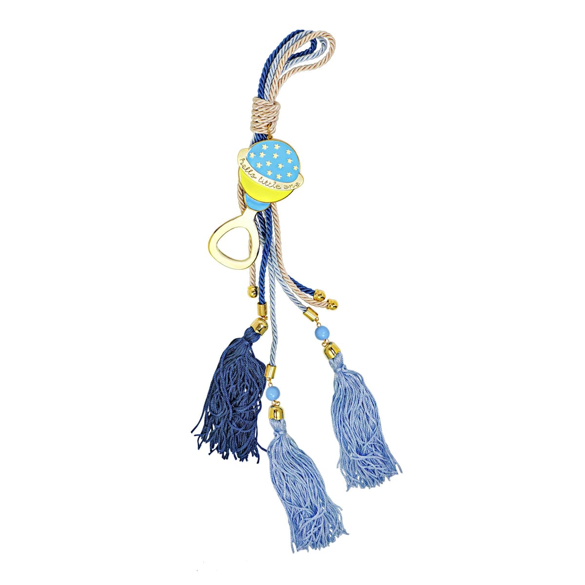 Παιδικό Γούρι Με Kουδουνίστρα Από Επιχρυσωμένο Ορείχαλκο GR660