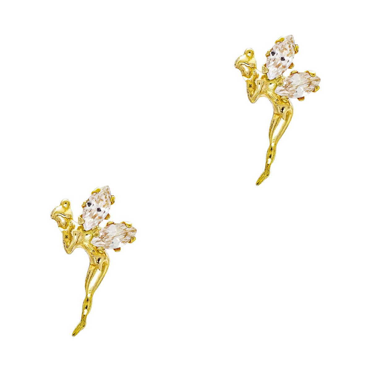 Παιδικά Σκουλαρίκια Νεράιδα Από Κίτρινο Χρυσό 14 Καρατίων PSK595