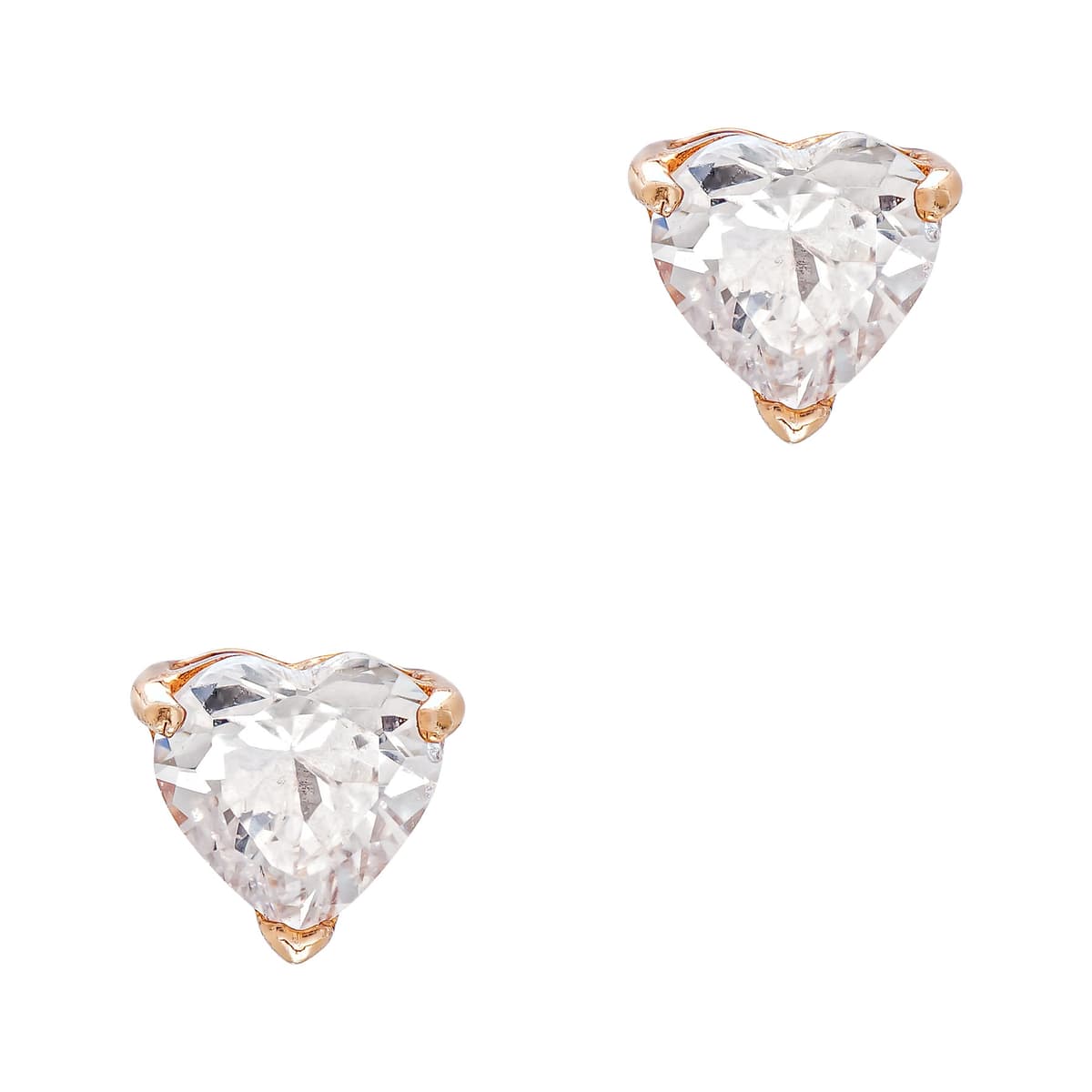 Σκουλαρίκια Καρδιά απο Ροζ Επιχρυσωμένο Ασήμι SK3316