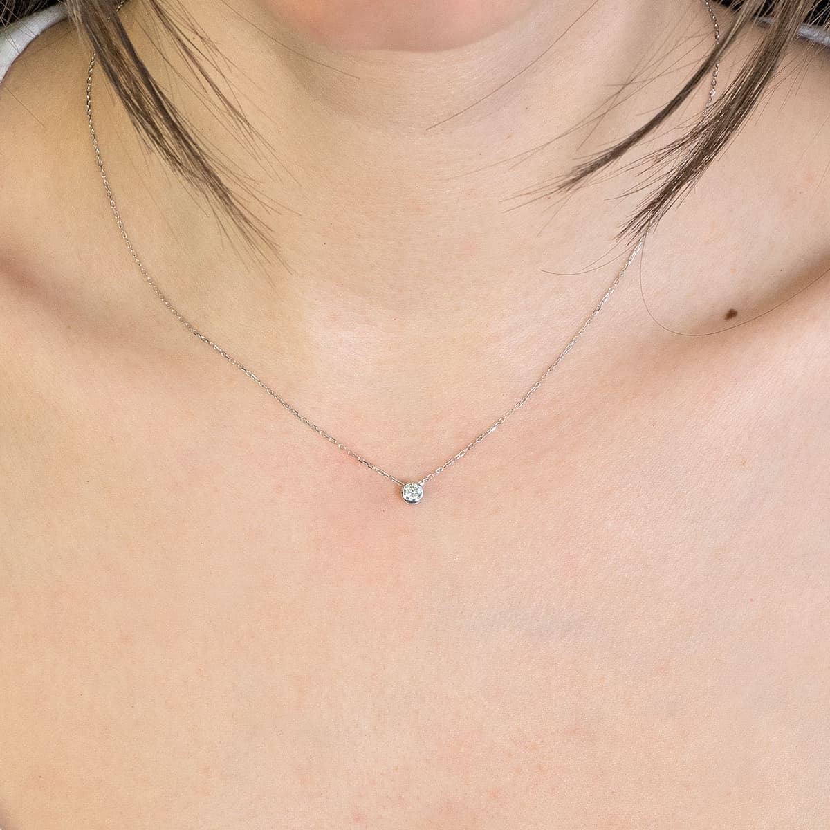 Women's Necklaces Diamond Group Silver