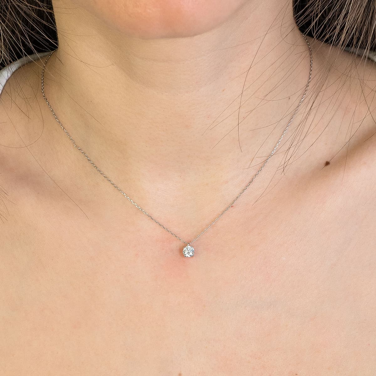 Women's Necklaces Diamond Group Silver