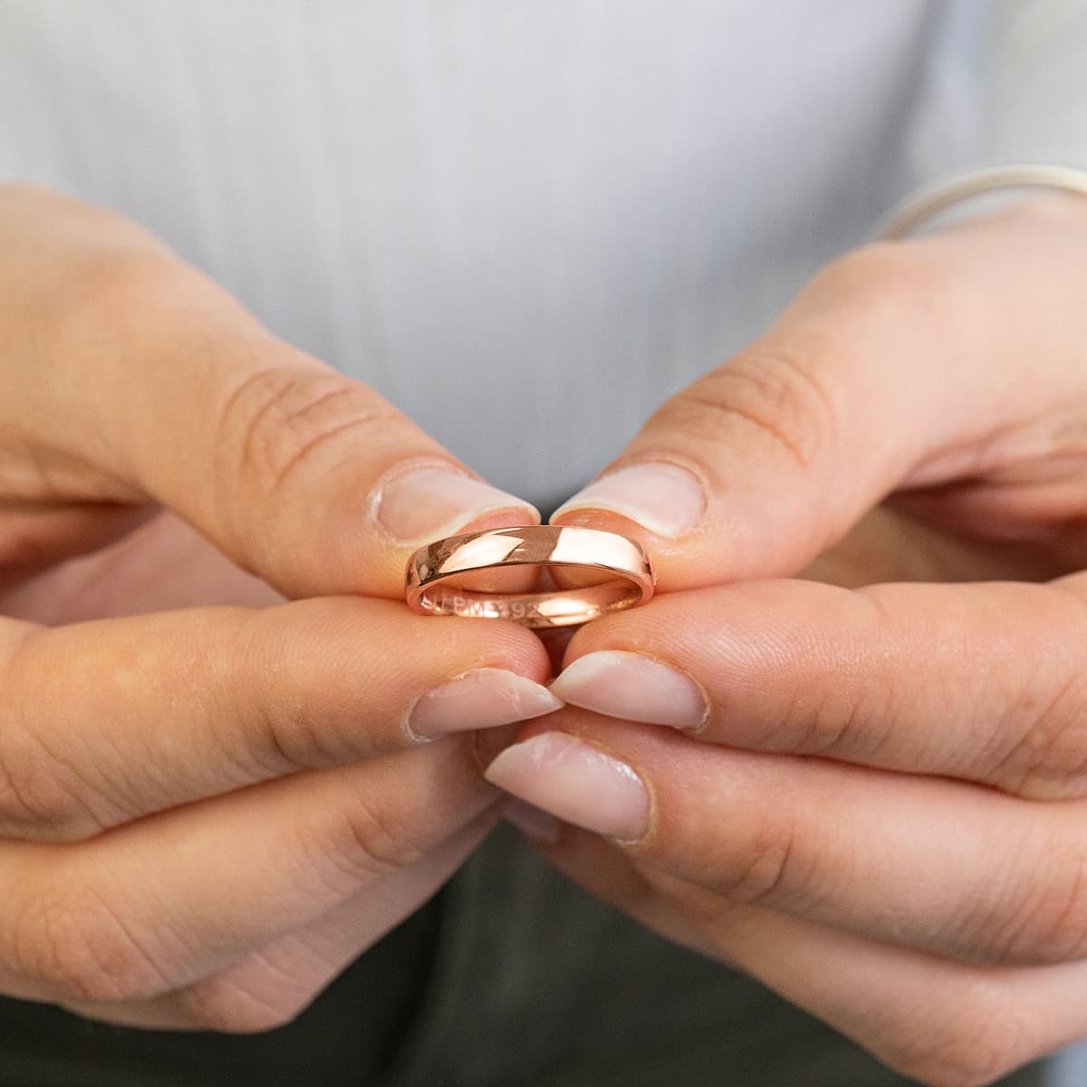 Women's Wedding Bands Gofas Rose Gold