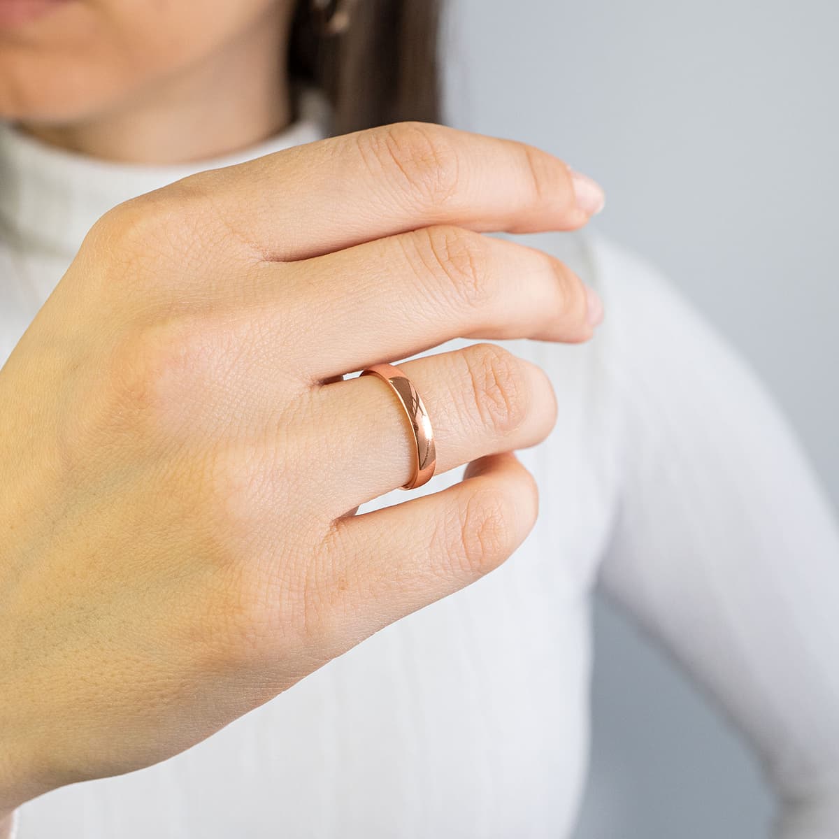 Women's Wedding Bands Gofas Rose Gold