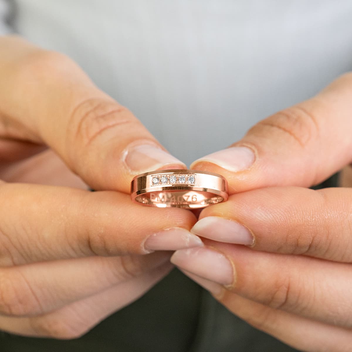 Women's Wedding Bands Gofas Rose Gold