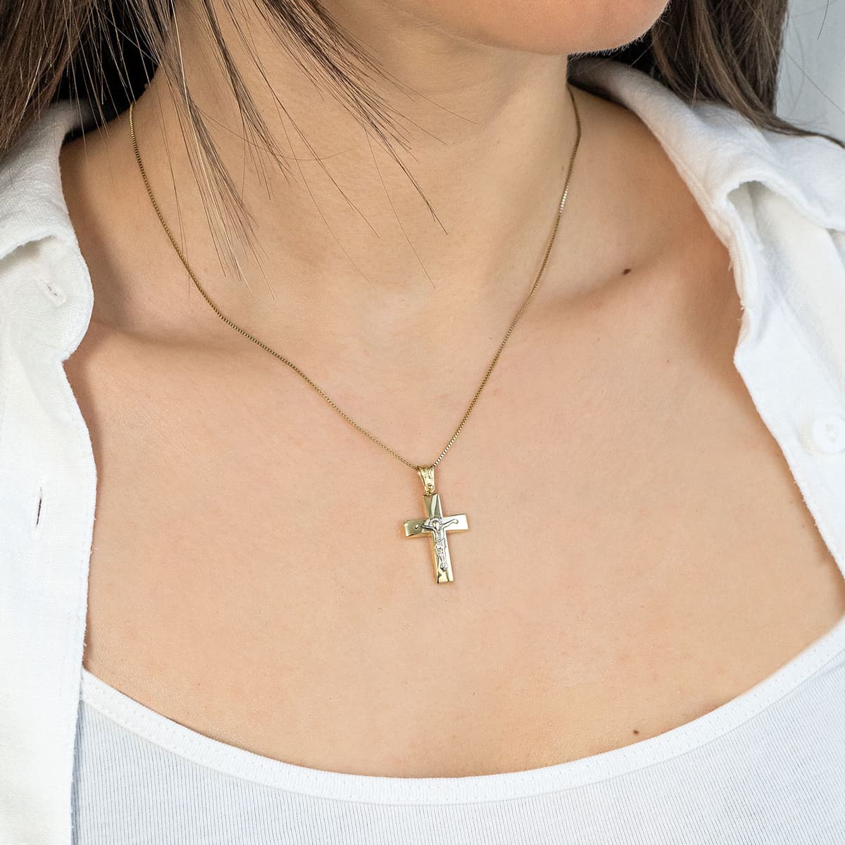 Boys' Baptism Crosses Gofas Gold