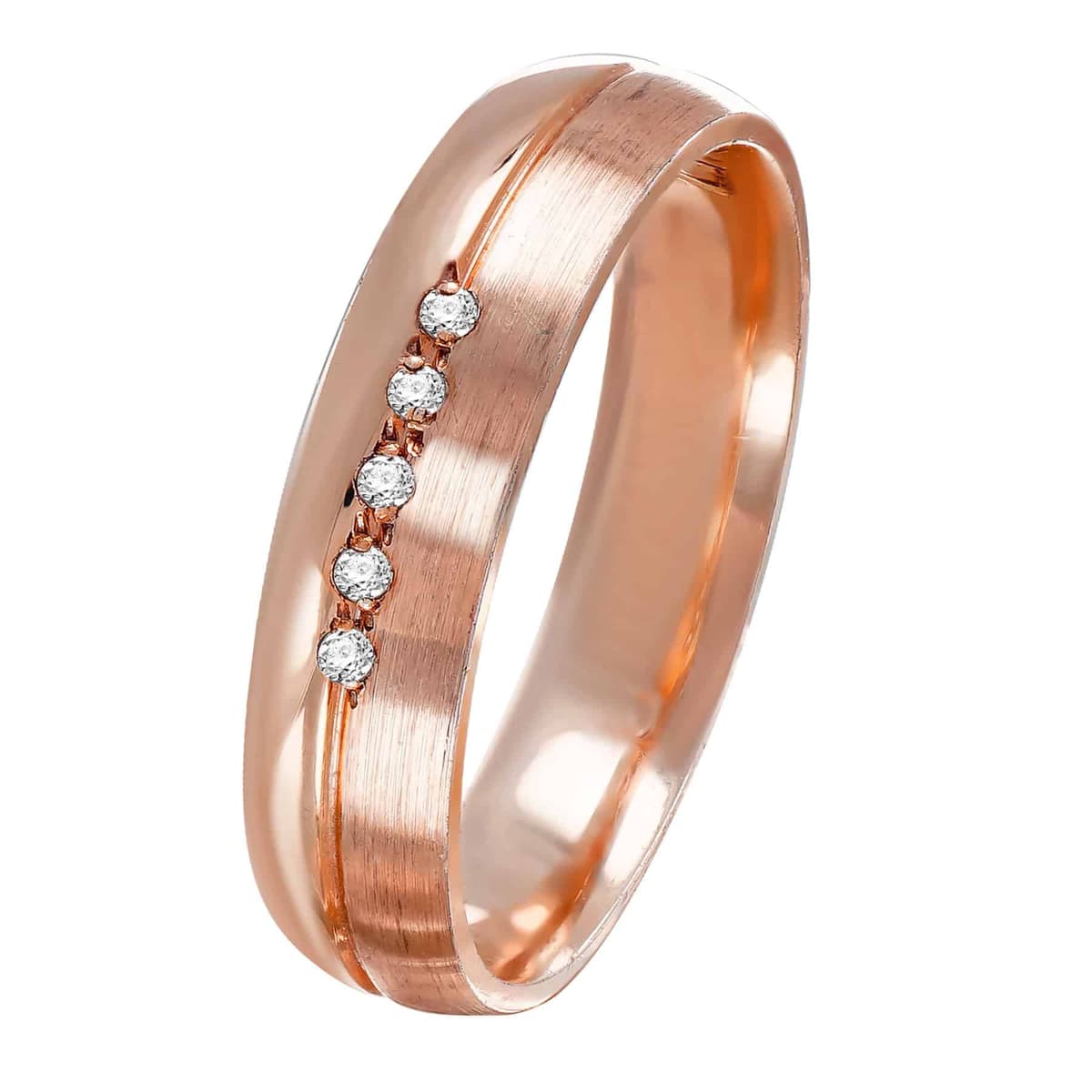 Women's Wedding Bands Gofas Rose Gold