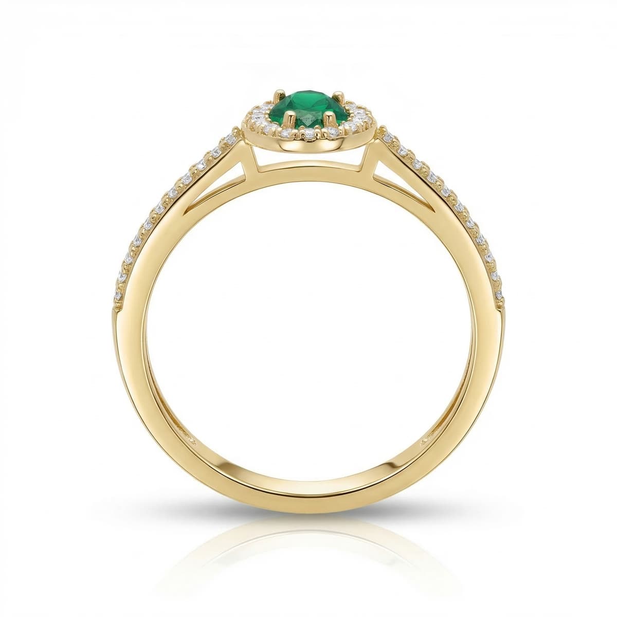 Κίτρινο Χρυσό Μονόπετρο Δαχτυλίδι Κ14 DX259