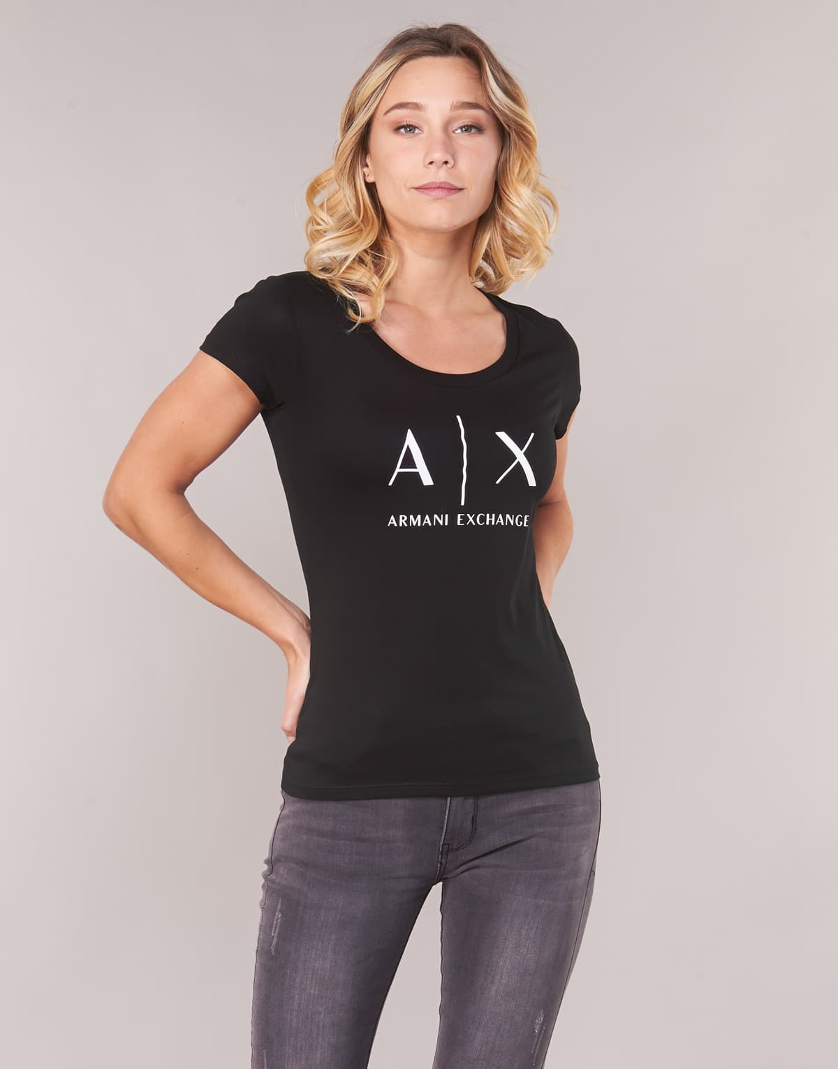 Women's T-Shirts Armani Exchange Black