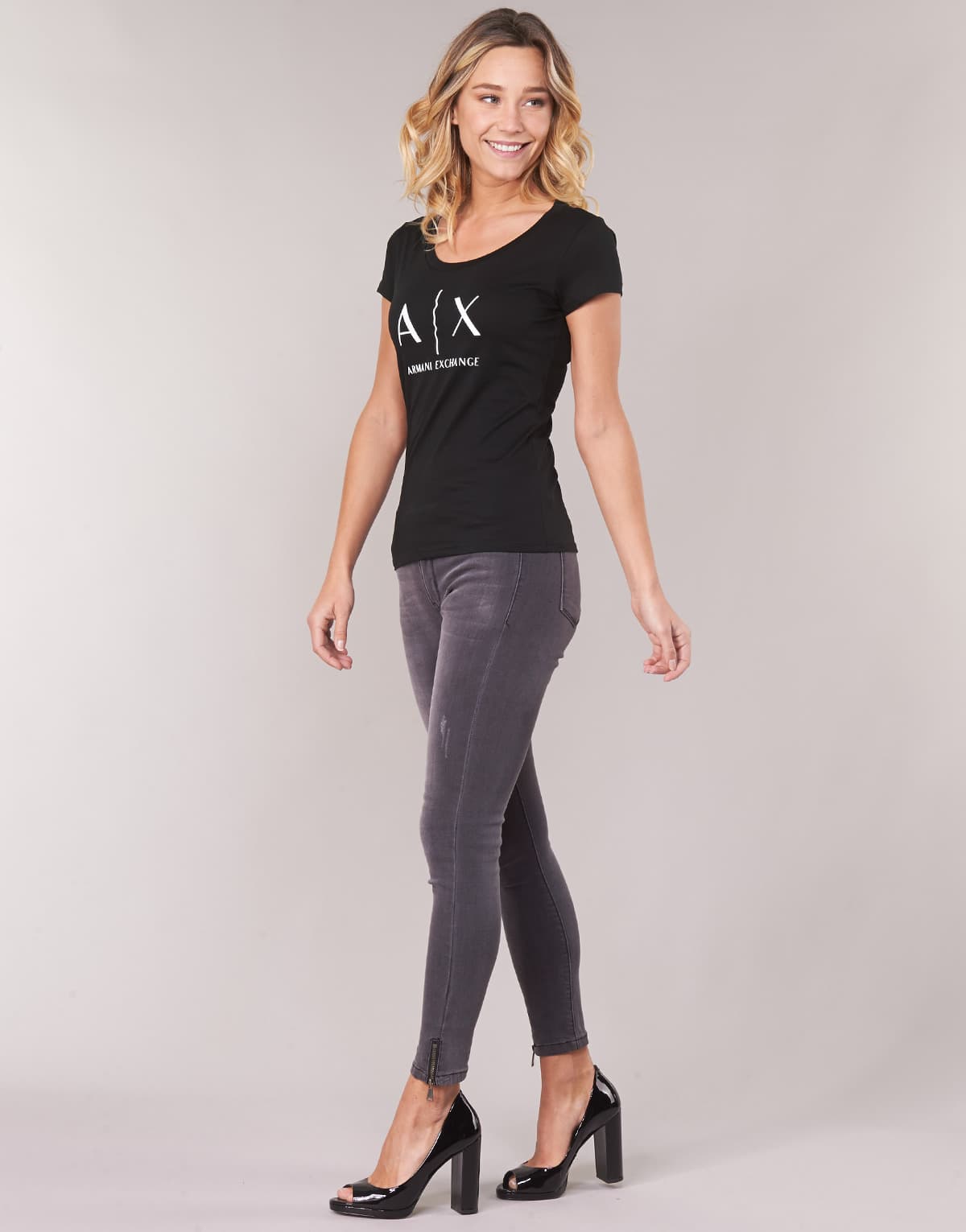 Women's T-Shirts Armani Exchange Black