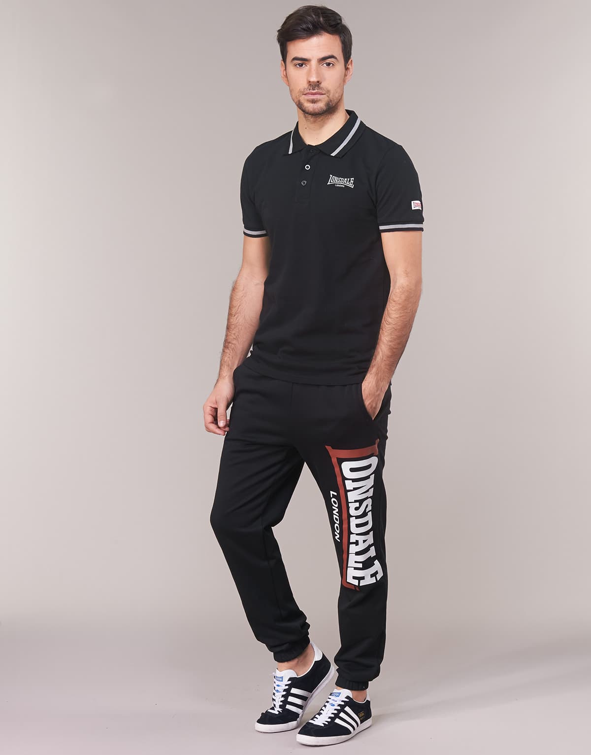 Men's Polo Shirts Lonsdale Black